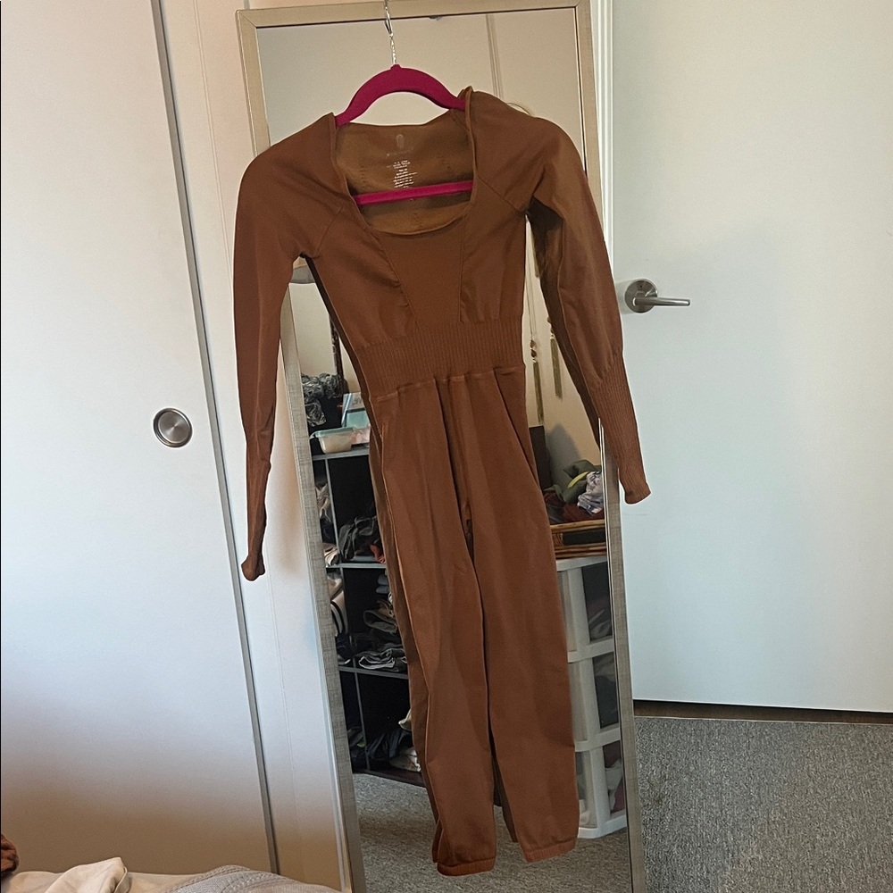 Free People Movement Good Karma along Sleeve Onesie Jumpsuit - size XS/S